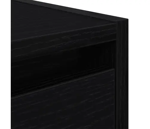 Seinale Kinnitatav Öökapp 2 Tk, Must Tamm, 38X34X40 Cm