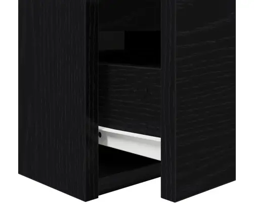 Seinale Kinnitatav Öökapp 2 Tk, Must Tamm, 38X34X40 Cm