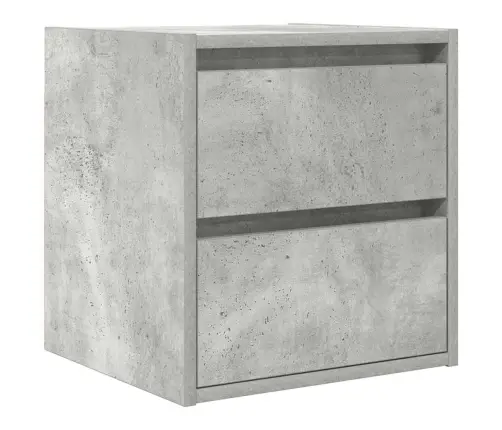 Sienas Naktsskapītis, Betona Pelēks, 38X34X40 Cm Vidaxl