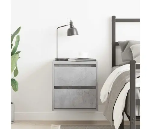 Sienas Naktsskapītis, Betona Pelēks, 38X34X40 Cm Vidaxl
