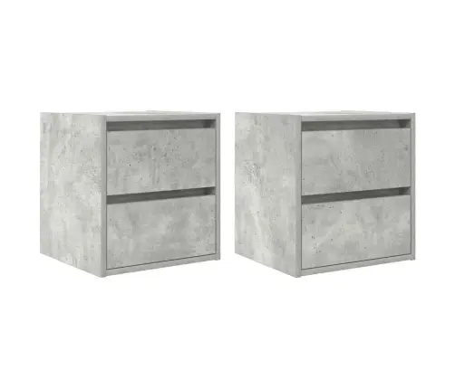 Sienas Naktsskapīši, 2 Gab., Betona Pelēki, 38X34X40 Cm Vidaxl Sienas Naktsskapīši, 2 Gab., Betona Pelēki, 38X34X40 Cm Vidaxl