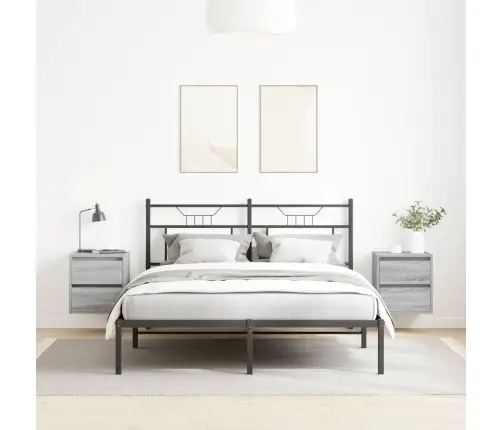 Sieninės Naktinės Spintelės, 2Vnt., Pilkos Ąžuolo, 38X34X40 Cm