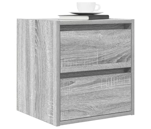 Sieninės Naktinės Spintelės, 2Vnt., Pilkos Ąžuolo, 38X34X40 Cm