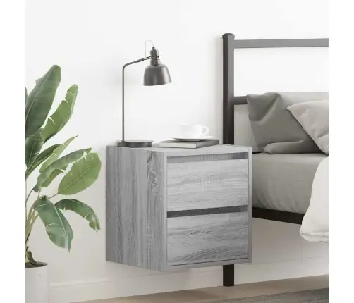 Sieninės Naktinės Spintelės, 2Vnt., Pilkos Ąžuolo, 38X34X40 Cm