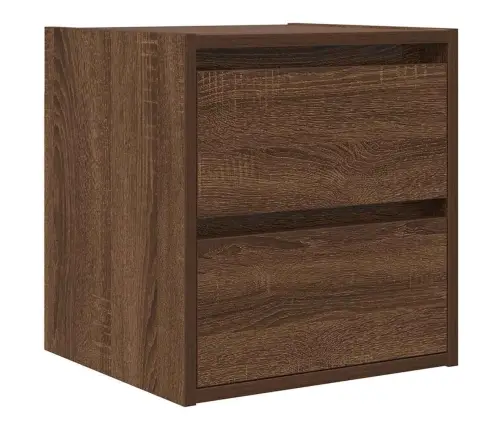 Sienas Naktsskapītis, Ozolkoka Krāsa, 38X34X40 Cm Vidaxl