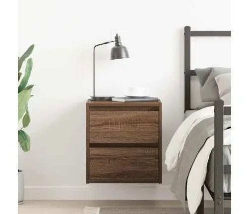 Sienas Naktsskapītis, Ozolkoka Krāsa, 38X34X40 Cm Vidaxl