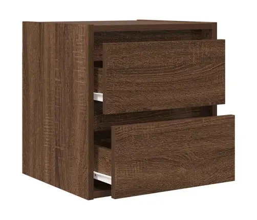 Sienas Naktsskapītis, Ozolkoka Krāsa, 38X34X40 Cm Vidaxl