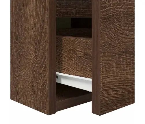 Sienas Naktsskapītis, Ozolkoka Krāsa, 38X34X40 Cm Vidaxl