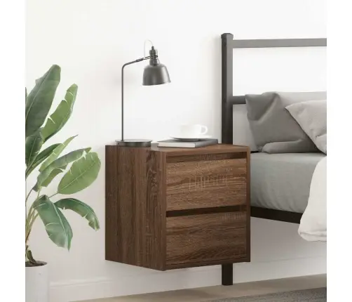 Sienas Naktsskapītis, Ozolkoka Krāsa, 38X34X40 Cm Vidaxl