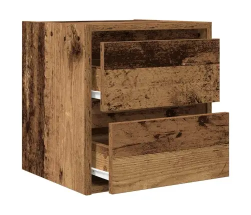 Sienas Naktsskapīši, 2 Gab., Veca Koka, 38X34X40 Cm Vidaxl