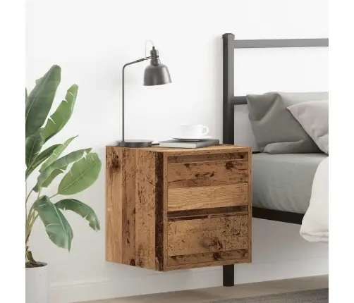 Sienas Naktsskapīši, 2 Gab., Veca Koka, 38X34X40 Cm Vidaxl