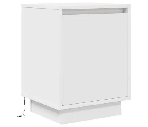 Naktsskapīši Ar Led Gaismām 2 Gab. Balts 38X34X50 Cm Vidaxl