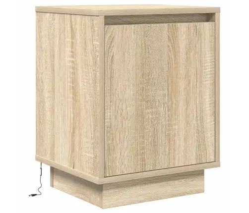 Spintelės Prie Lovos Su Led Lemputėmis 2 Vnt Sonoma Ąžuolas