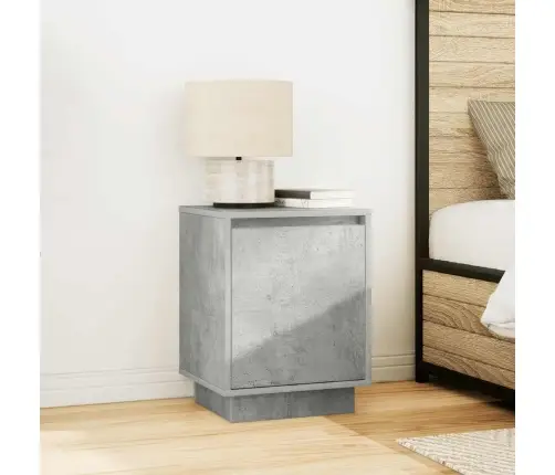 Naktsskapīši Ar Led Gaismām 2 Gab Betons Pelēks 38X34X50 Cm Vidaxl