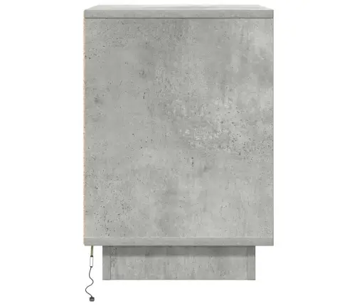Naktsskapīši Ar Led Gaismām 2 Gab Betons Pelēks 38X34X50 Cm Vidaxl