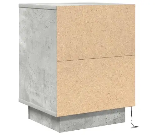 Naktsskapīši Ar Led Gaismām 2 Gab Betons Pelēks 38X34X50 Cm Vidaxl