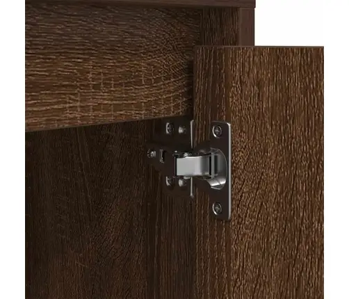 Naktsskapītis Ar Led Gaismām Kūpināts Ozols 38X34X50 Cm Vidaxl