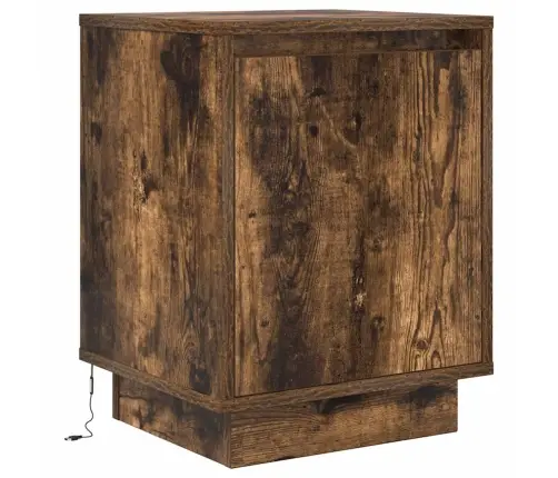 Naktsskapīši Ar Led Gaismām 2 Gab Kūpināts Ozols 38X34X50 Cm Vidaxl