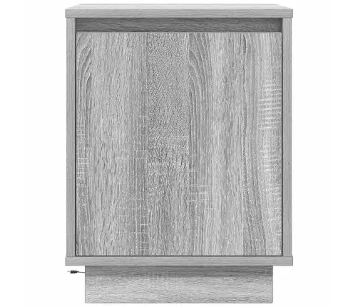 Naktsskapītis Ar Led Gaismām Pelēks Sonoma 38X34X50 Cm Vidaxl