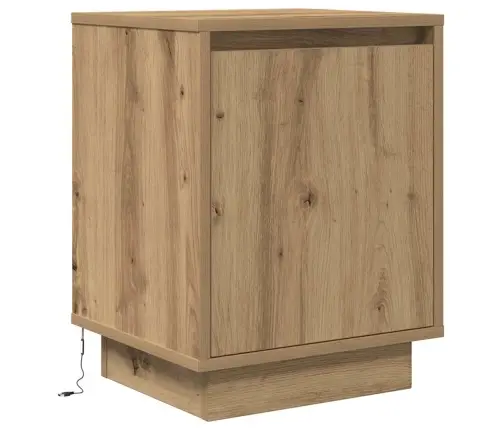 Naktsskapītis Ar Led Gaismām Artisan Ozols 38X34X50 Cm Vidaxl