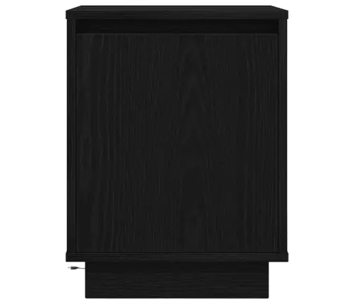 Nakts Skapis Ar Led Gaismām Melns 38X34X50 Cm Vidaxl