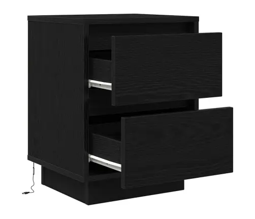 Naktsskapīši Ar Led Gaismām 2 Gab Melni 38X34X50 Cm Vidaxl Naktsskapīši Ar Led Gaismām 2 Gab Melni 38X34X50 Cm Vidaxl