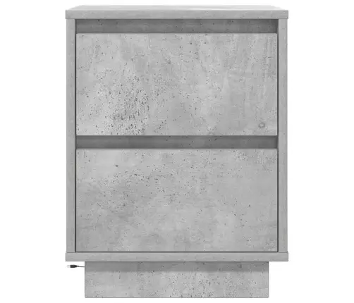 Naktsskapītis Ar Led Gaismām Betons Pelēks 38X34X50 Cm Vidaxl