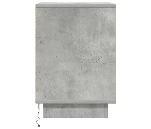 Naktsskapītis Ar Led Gaismām Betons Pelēks 38X34X50 Cm Vidaxl