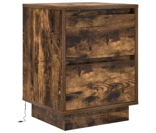 Öökapp Led-Tuledega, Suitsutatud Tamm, 38X34X50 Cm