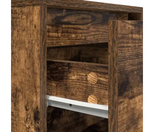 Spintelės Prie Lovos Su Led Lemputėmis 2 Vnt Rūkytas Ąžuolas