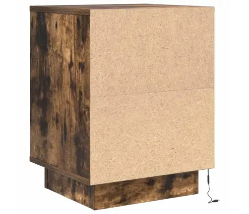 Spintelės Prie Lovos Su Led Lemputėmis 2 Vnt Rūkytas Ąžuolas