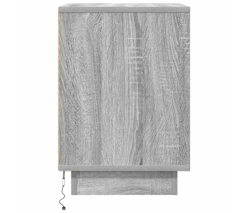 Naktsskapītis Ar Led Gaismām Pelēks Sonoma 38X34X50 Cm Vidaxl