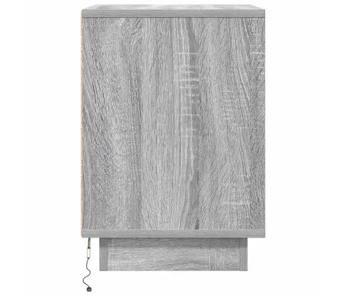 Naktinė Spintelė Su Led Lemputėmis Pilka Sonoma 38X34X50 Cm