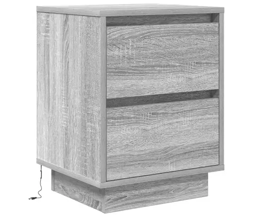 Naktsskapīši Ar Led Gaismām 2 Gab. Pelēks Sonoma 38X34X50 Cm Vidaxl Naktsskapīši Ar Led Gaismām 2 Gab. Pelēks Sonoma 38X34X50 Cm Vidaxl