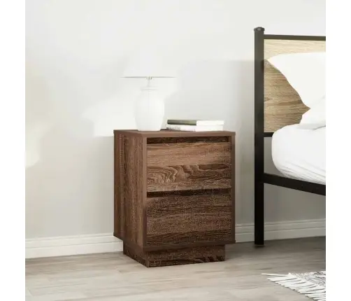 Öökapp Led-Tuledega, Pruun Tamm, 38X34X50 Cm