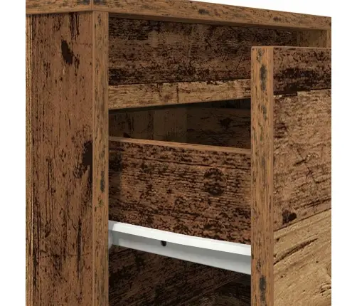 Naktsskapīši Ar Led Gaismām 2 Gab Old Wood 38X34X50 Cm Vidaxl