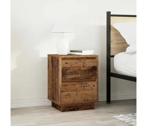 Naktsskapīši Ar Led Gaismām 2 Gab Old Wood 38X34X50 Cm Vidaxl