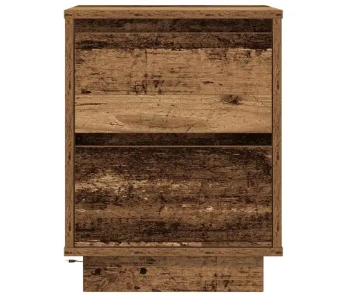 Naktsskapīši Ar Led Gaismām 2 Gab Old Wood 38X34X50 Cm Vidaxl