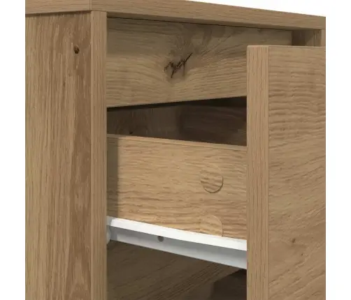Spintelės Prie Lovos Su Led Lemputėmis 2 Vnt Artisan Oak