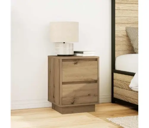 Spintelės Prie Lovos Su Led Lemputėmis 2 Vnt Artisan Oak