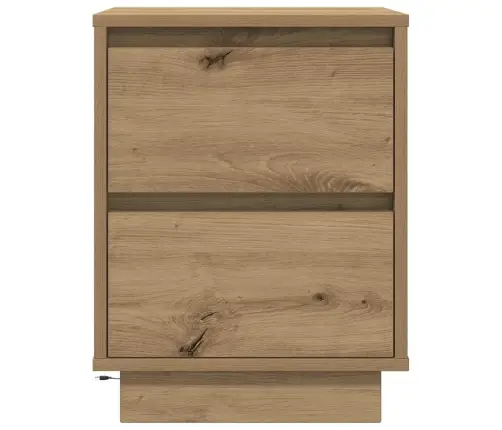 Spintelės Prie Lovos Su Led Lemputėmis 2 Vnt Artisan Oak