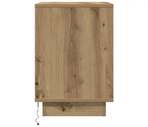 Spintelės Prie Lovos Su Led Lemputėmis 2 Vnt Artisan Oak