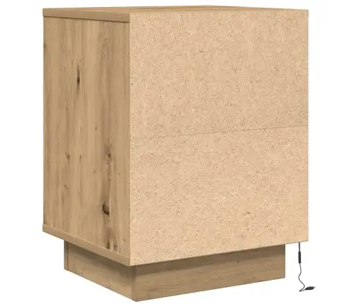 Spintelės Prie Lovos Su Led Lemputėmis 2 Vnt Artisan Oak