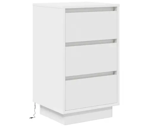 Naktsskapītis Ar Led Gaismām Balts 38X34X65 Cm Vidaxl Naktsskapītis Ar Led Gaismām Balts 38X34X65 Cm Vidaxl