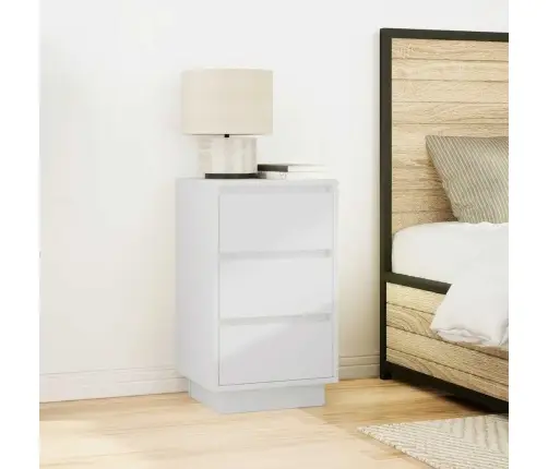 Naktsskapītis Ar Led Gaismām Balts 38X34X65 Cm Vidaxl Naktsskapītis Ar Led Gaismām Balts 38X34X65 Cm Vidaxl