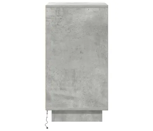 Naktsskapītis Ar Led Gaismām Betons Pelēks 38X34X65 Cm Vidaxl