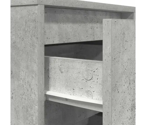 Naktsskapītis Ar Led Gaismām Betons Pelēks 38X34X65 Cm Vidaxl