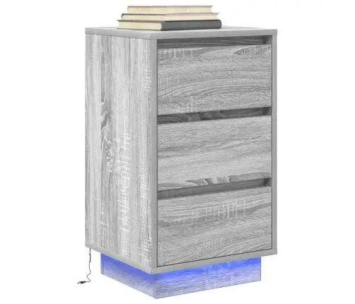 Naktsskapītis Ar Led Gaismām Pelēks Sonoma 38X34X65 Cm Vidaxl Naktsskapītis Ar Led Gaismām Pelēks Sonoma 38X34X65 Cm Vidaxl