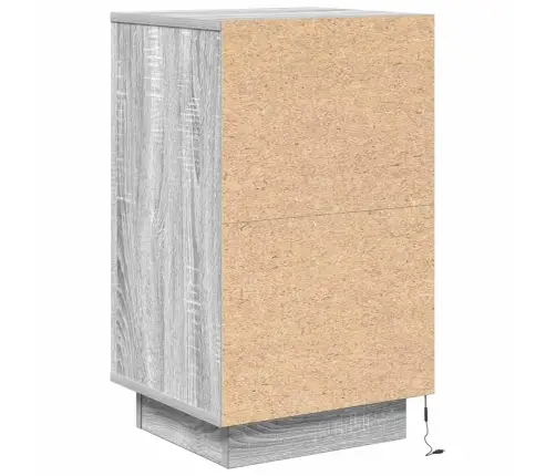 Naktsskapītis Ar Led Gaismām Pelēks Sonoma 38X34X65 Cm Vidaxl Naktsskapītis Ar Led Gaismām Pelēks Sonoma 38X34X65 Cm Vidaxl