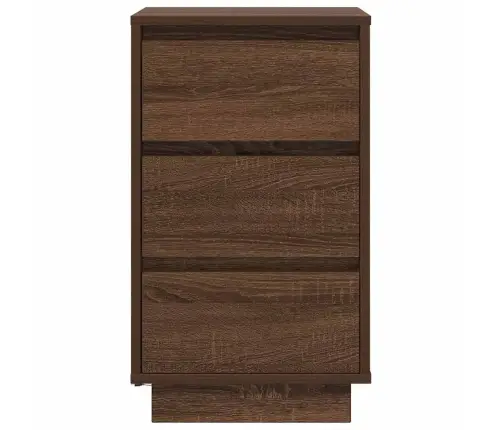 Naktsskapītis Ar Led Gaismām Brūns Ozols 38X34X65 Cm Vidaxl